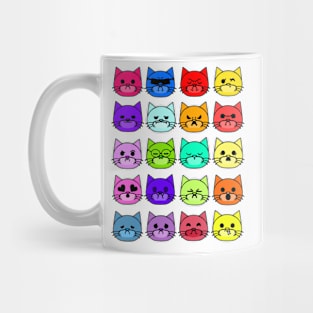 Cat Faces | 虹の猫 | Mug